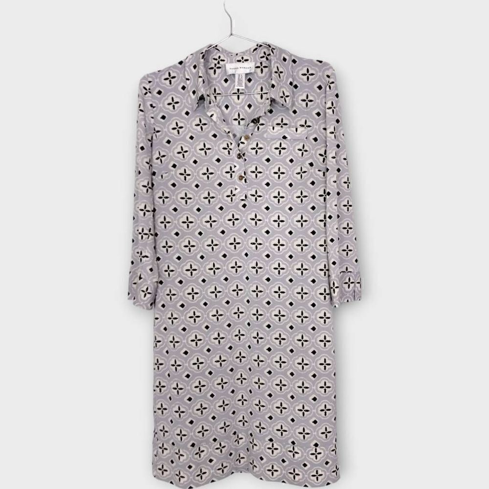 Donna Morgan Womens Dress Sz 6 Grey Jersey Collar Pullover Casual Work Business